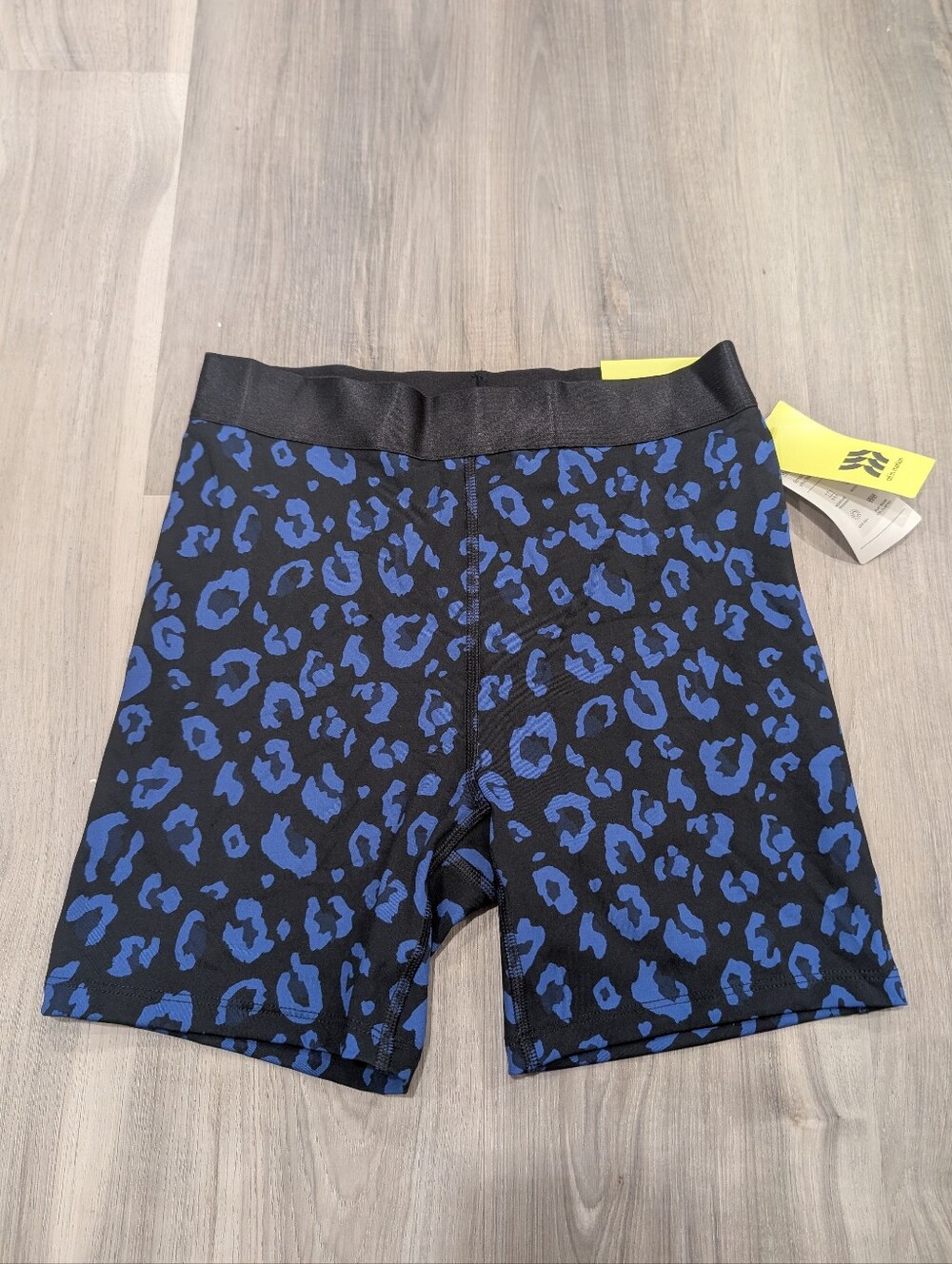 All in Motion | High-Rise Elastic Sculpt Shorts In Blue Animal Print